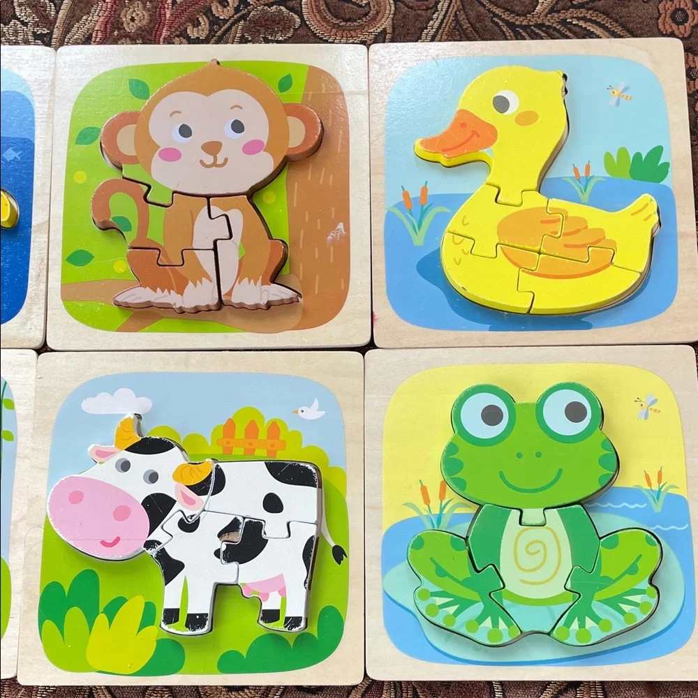 Animal Puzzle Set of 8 for Kids - Multicolor